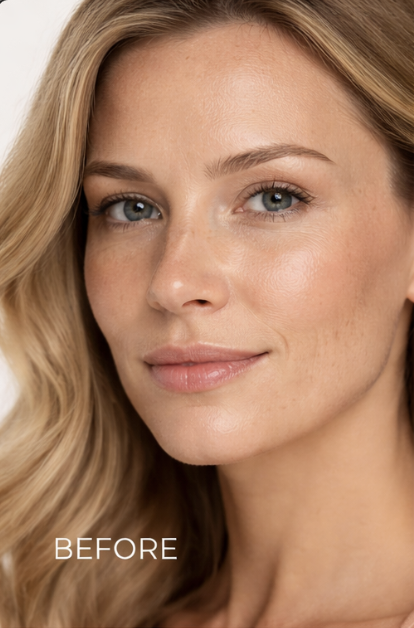 Before and after laser hair reduction — Before